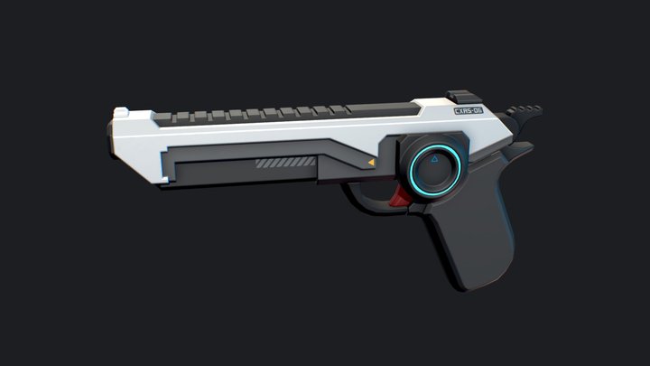 Sci-fi Handgun 3D Model