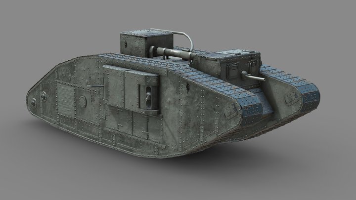 Mark V British Heavy Tank WW! 3D Model