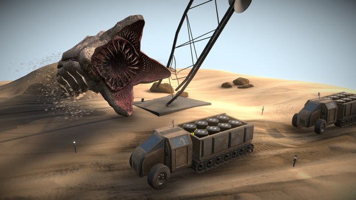 Sandworm Attack 3D Model