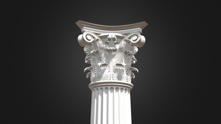 Corinthian Column 3D Model