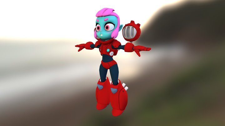 Bubble gum Rocketeer WIP 3D Model