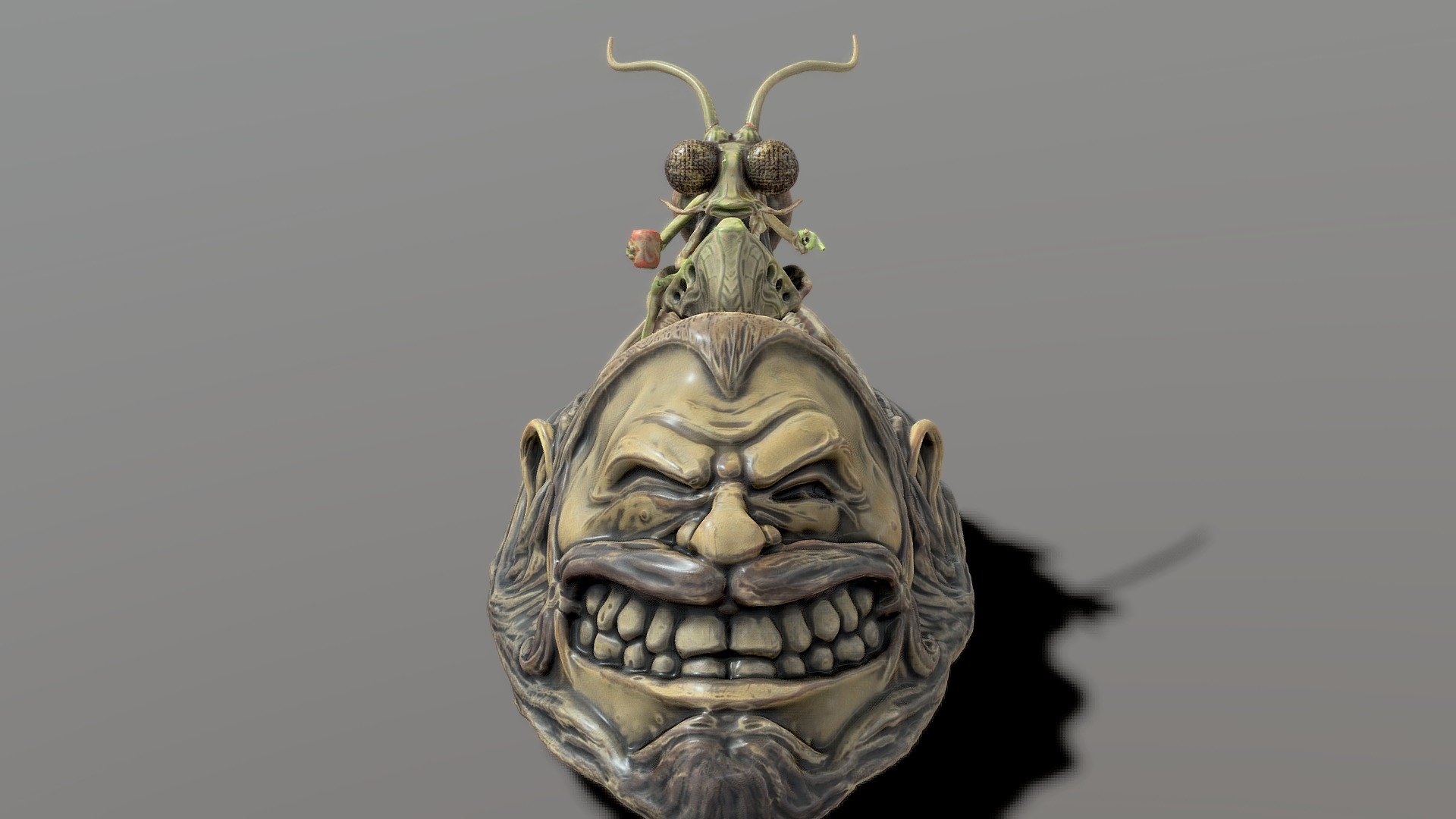 Bug Driver Netsuke - 3D model by Glen Johnson (@plasticarm) [b061f25 ...
