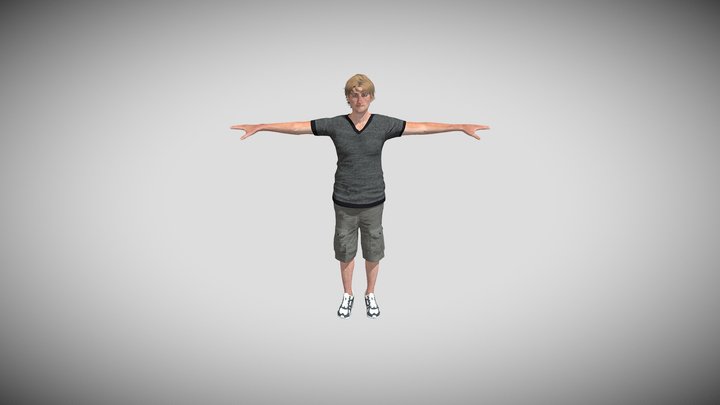 Jumping Down mixamo animation 3D Model