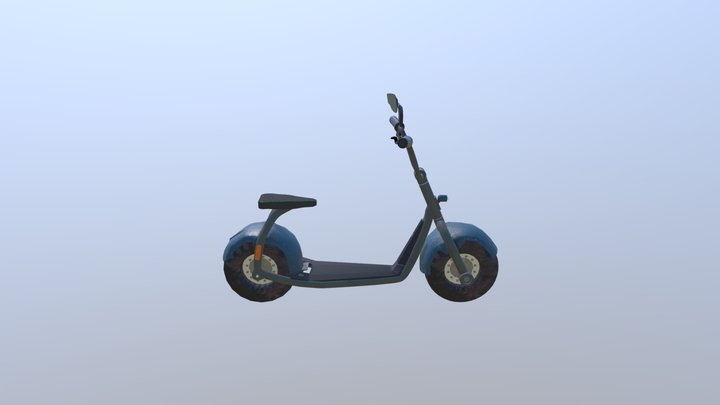 Scooter (Textured) B 3D Model