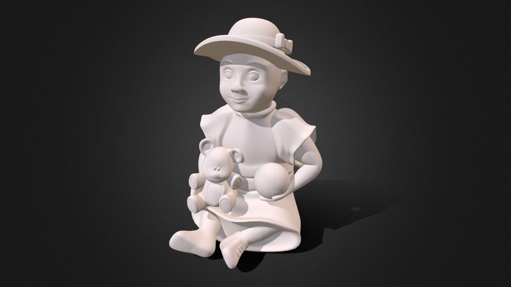Girl gnome 3D Model