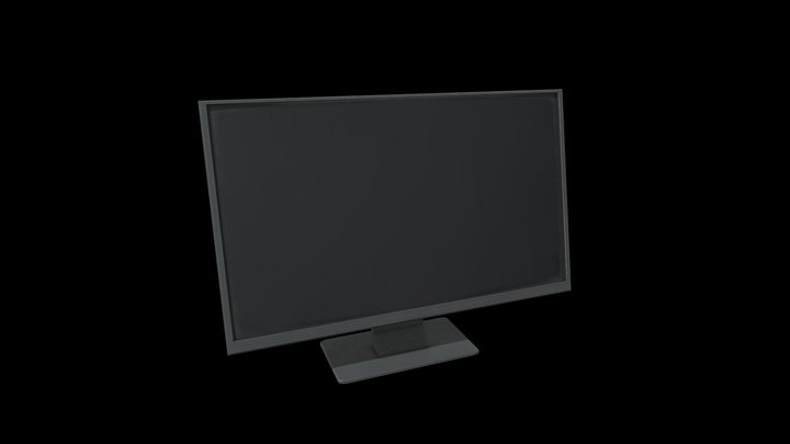 low poly pc monitor