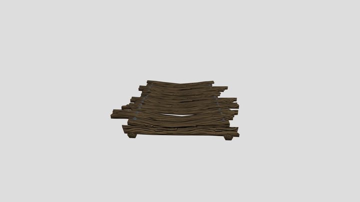 Wooden Platform 01 3D Model