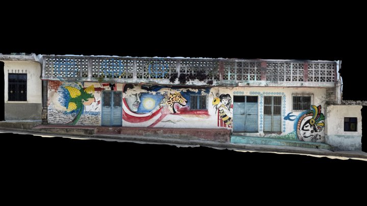 Mural y cenefa en fachada – Gratis 3D-model STL