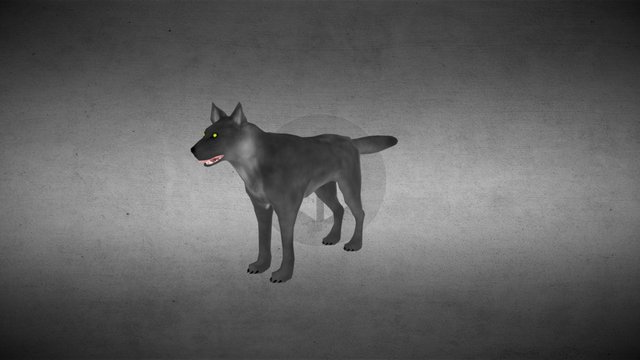 Lowpoly Game Wolf Model 3D Model