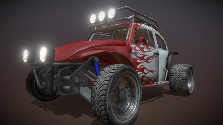 Off Road 4X4 racer with 4 different skins 3D Model