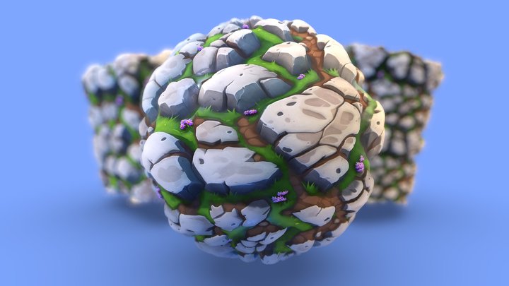 Stylized PBR Texture / Material Ground 3D Model