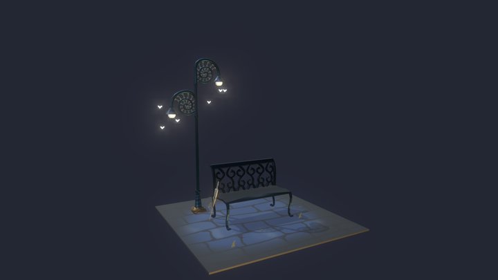 Dirtmouth bench hollow knight 3D Model