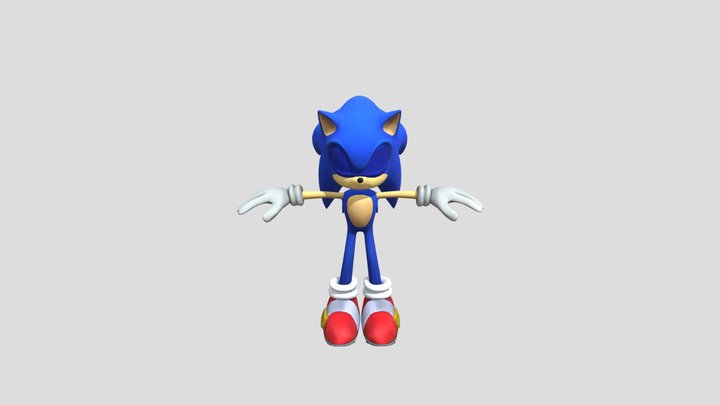 Prime Sonic Rigged - Sonic Prime 3D Model