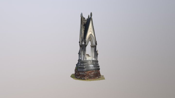 Tall Grave Marker 3D Model