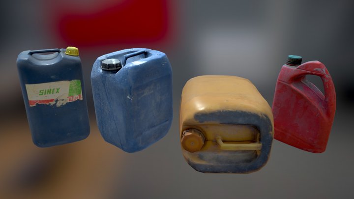 [PACK] Plastic Containers / Photoscan / LP PBR 3D Model