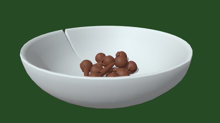 Tigela de Cravos - Bowl of Cloves 3D Model