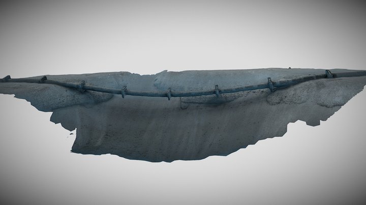 Rohrleitung Unterwasser mit Rutschung 3D Model