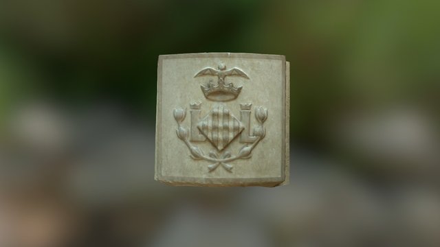 Escudo de Valencia en relieve 3D Model