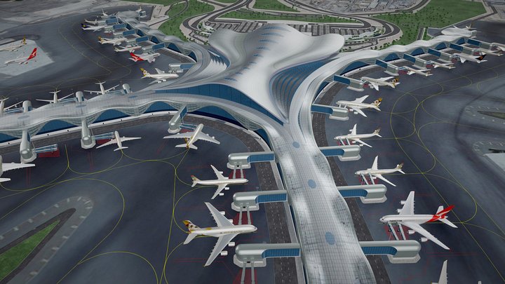 Abu Dhabi Airport 3D Model