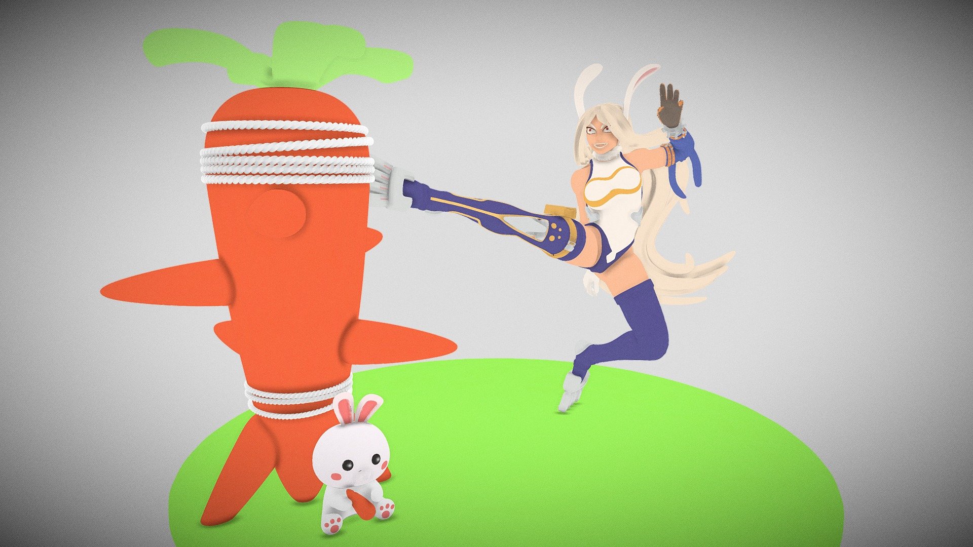 Kung Fu Rabbit - 3D model by Mini - Xiao Ajiang (@MiniDash--XiaoAjiang ...