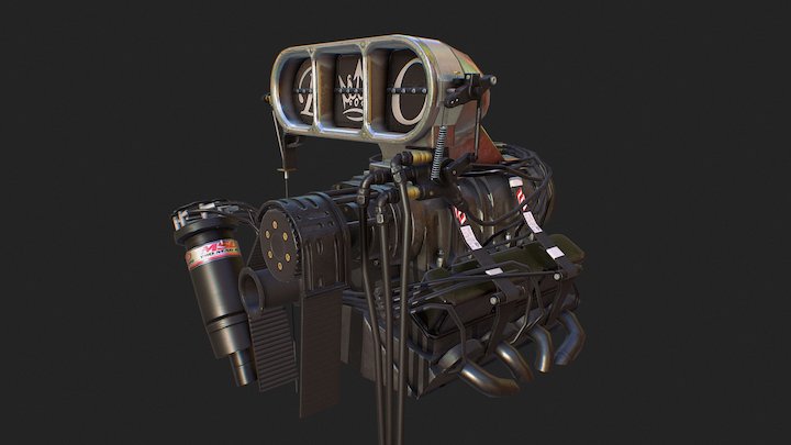 Torque Burnout Engine - AGROXA 3D Model