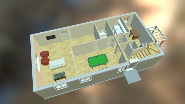 Stonehill Basement Dollhouse 3D Model