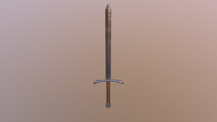 Mid Poly Short Sword 3D Model