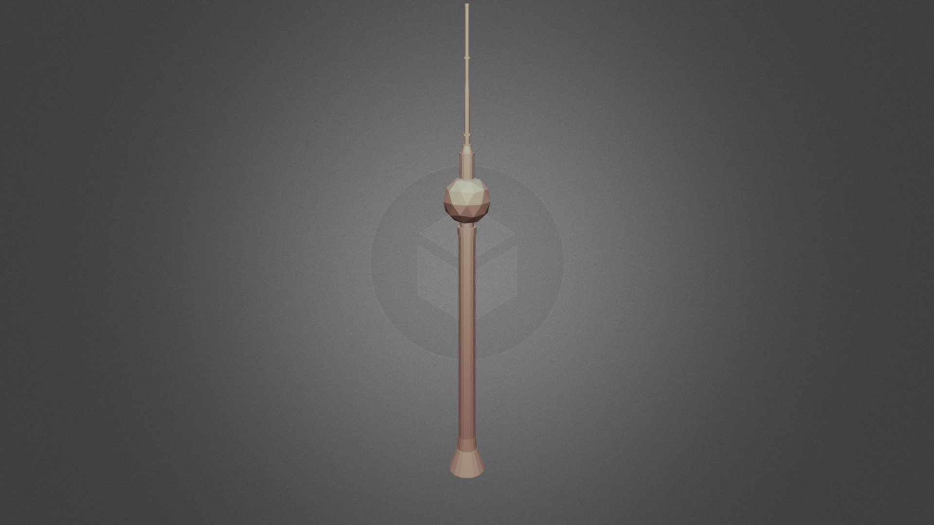 Lowpoly Berlin TV Tower - Fernsehturm