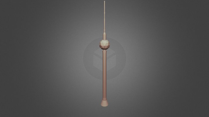 Lowpoly Berlin TV Tower - Fernsehturm 3D Model