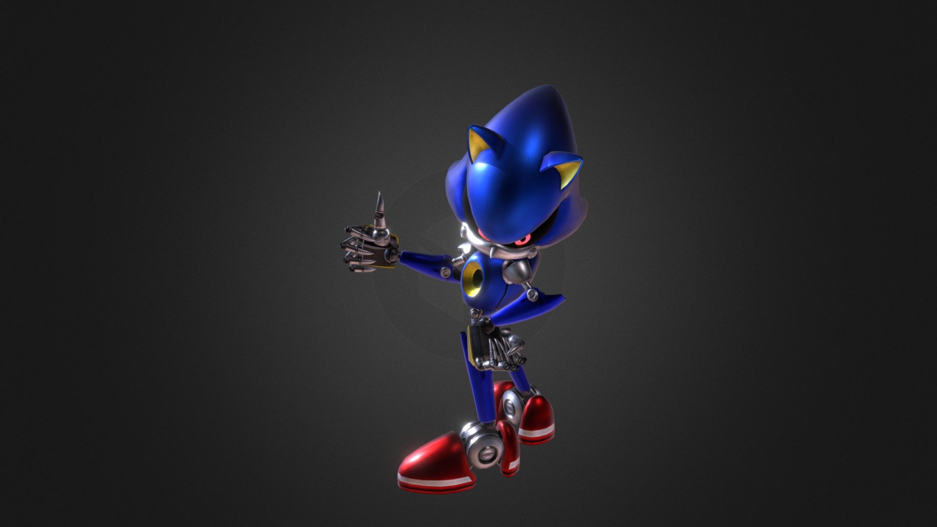 Metal Sonic 3D Render