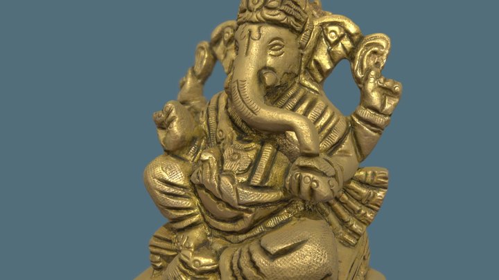 Ganesha bronze statue 3D Model