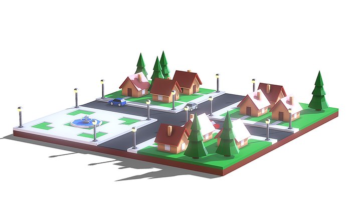 Neighbors! Cute 3D model I made in Blender :) : r/blender