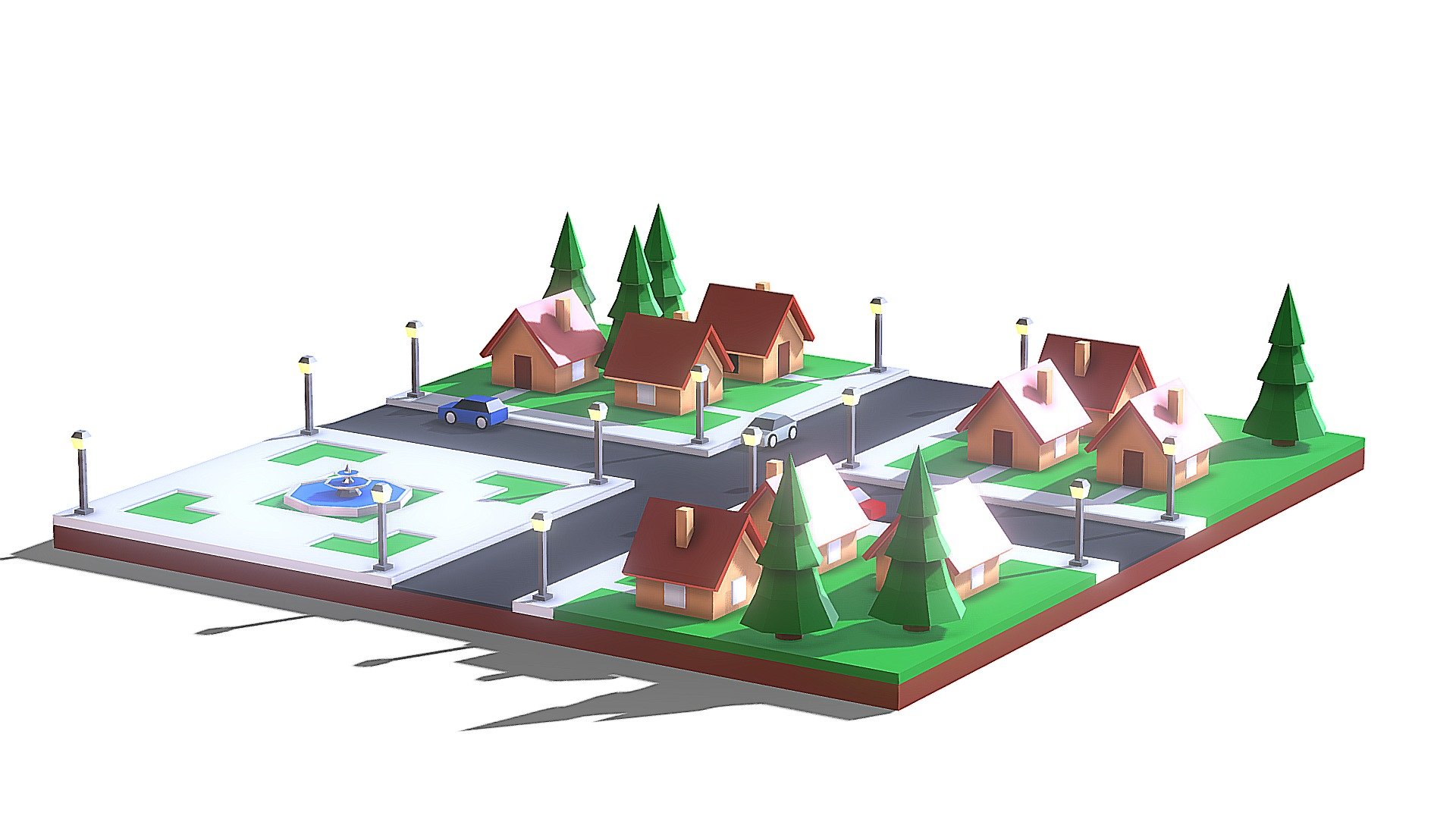 Neighborhood Mockup 2 - Lowpoly