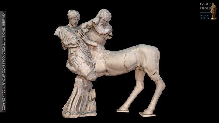 3D rendering of West Pediment, Temple of Zeus, Olympia (3)