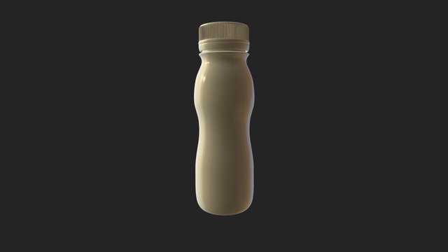 Plastic 3D Bottle 200ml 3D Model