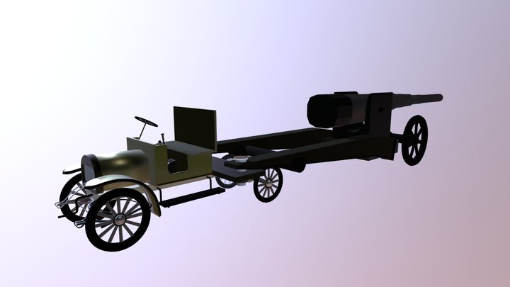 Camion Garford Artillerie 3D Model