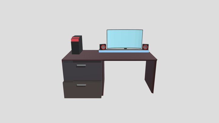 PC desk 3D Model
