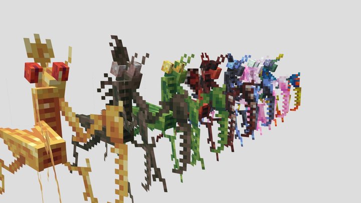 Monster Roster - Mantis Variants 3D Model