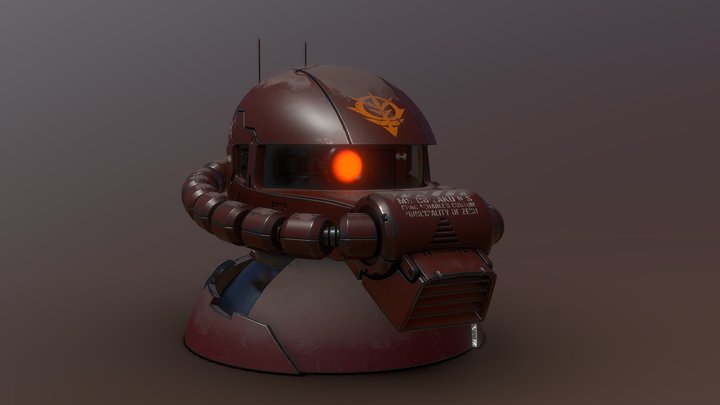 ZION MS06 ZAKUII head 3D Model