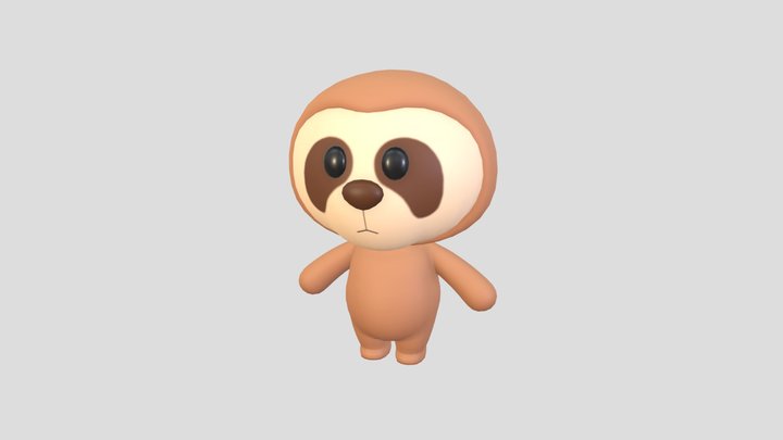 Character014 Sloth 3D Model