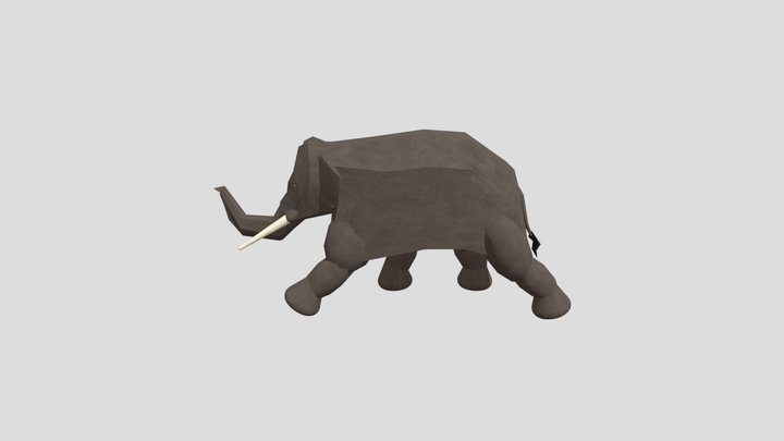 Asian Elephant 3D Model