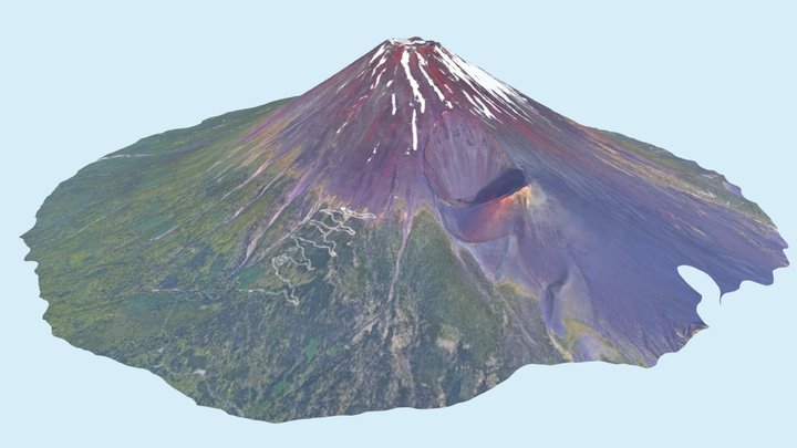 Mount Fuji - Honshu, Japan 3D Model