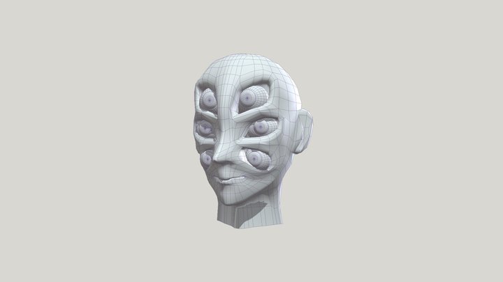 Unfinished Kokushibo head 3D Model