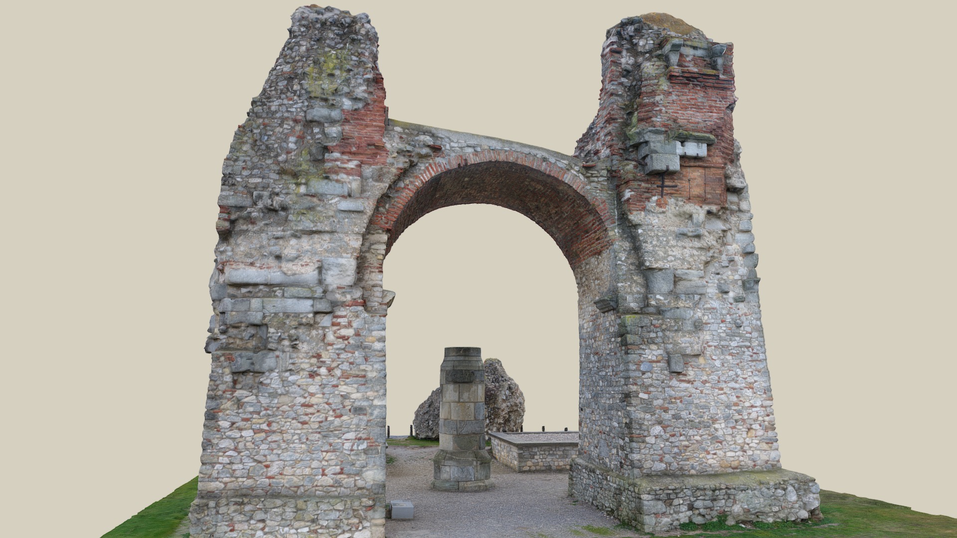 3D model Heidentor Carnuntum - This is a 3D model of the Heidentor Carnuntum. The 3D model is about a stone archway with columns.