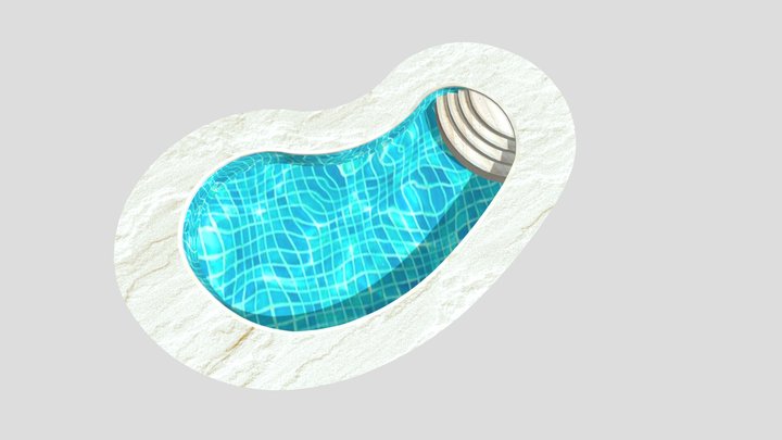 Avika Curved Pool Ver 1 3D Model