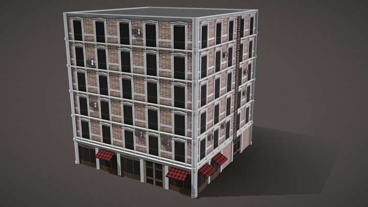 American City Building 3D Model