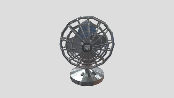 dented metal Fan 3D Model