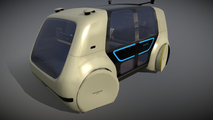 Volkswagen Sedric Driverless car concept 3D Model