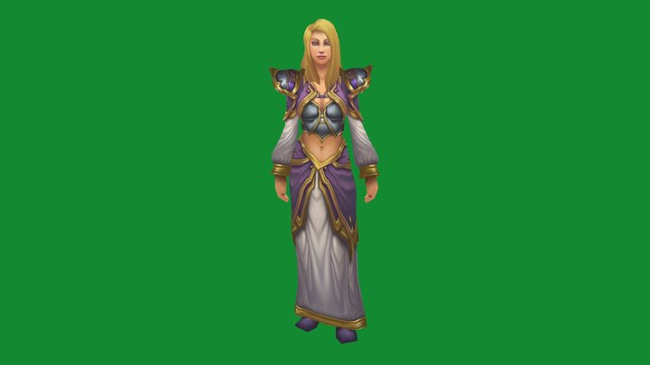 Lady Jaina - World of Warcraft (in progress) 3D Model