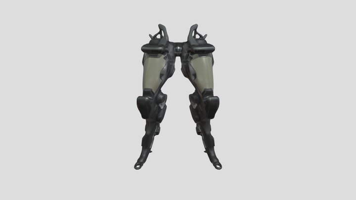 futuristic robotic armor legs 3D Model